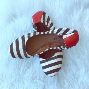 NEW Lucky Brand Navy/White/ Red Flats